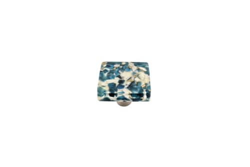 Pebbles Blueberry Square Knob | Hardware by Windborne Studios. Item made of glass