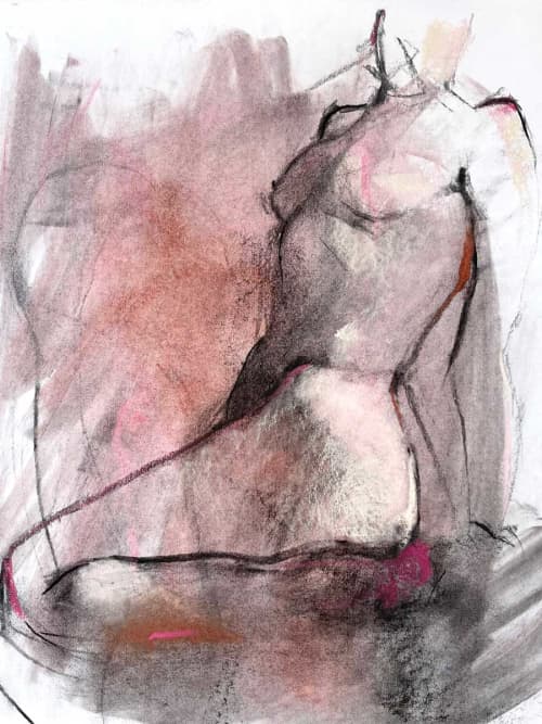 Shades of Pink | Drawings by Sorelle Gallery. Item made of paper