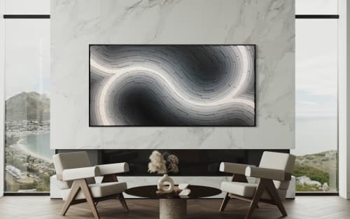 Graphene Dream | Wall Sculpture in Wall Hangings by StainsAndGrains. Item composed of wood in contemporary or industrial style
