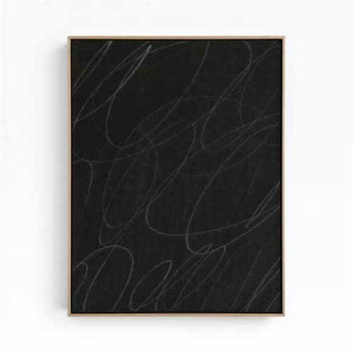 Gestural Marks in Charcoal by DSCVR Art Framed Canvas | Prints in Paintings by ArtCollectiv