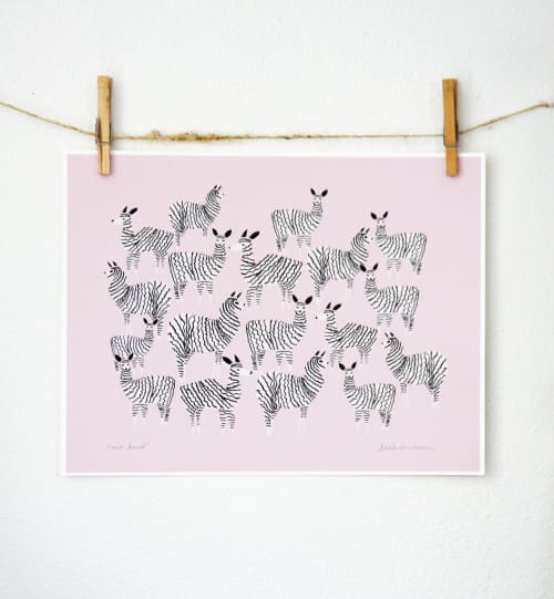 Our Herd Print | Prints by Leah Duncan. Item made of paper compatible with mid century modern and contemporary style