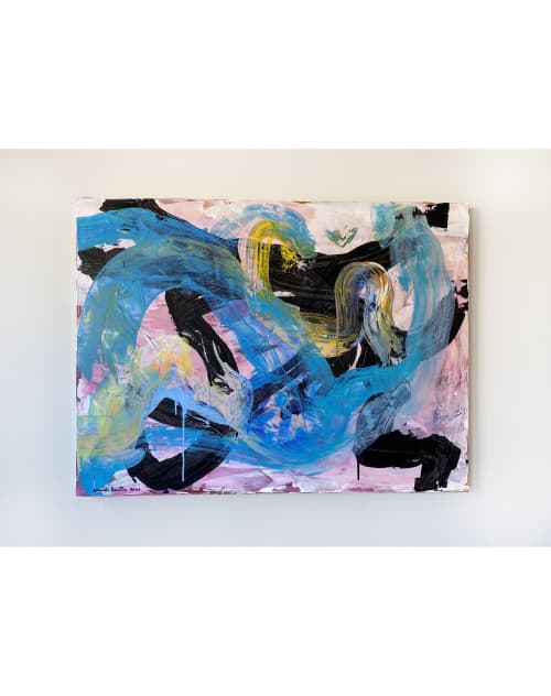 Jewels Under The Dragon Original Painting | Oil And Acrylic Painting in Paintings by Jessalin Beutler. Item made of canvas & synthetic compatible with contemporary style