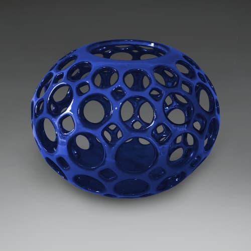 Openwork Orb Vessel Medium - Midnight Blue | Decorative Objects by Lynne Meade