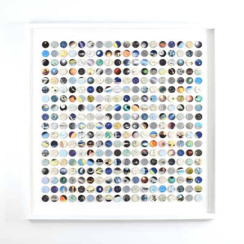 Three Hundred and Twenty Four Space Dots | Collage in Paintings by Amelia Coward