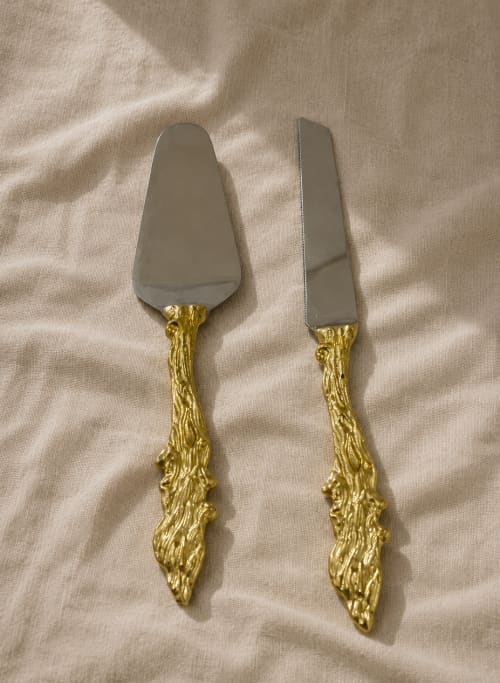 Glyph Cake Server and Knife Set | Serving Utensil in Utensils by Raíz Studio