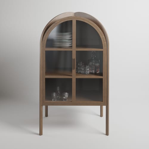 Gothic Armoire | Cabinet in Storage by OM Editions. Item made of oak wood & glass