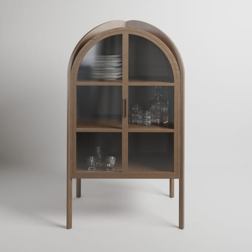 Gothic Armoire | Cabinet in Storage by OM Editions. Item made of oak wood & glass