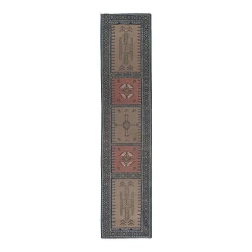 Handwoven Tribal Embroidery Tapestry Kelim, Wall Hanging Rug | Runner Rug in Rugs by Vintage Pillows Store. Item composed of cotton and fiber