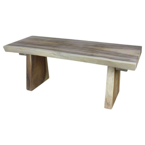 Haussmann® Wood Natural Edge Bench 48 in x 18 x 18 in | Benches & Ottomans by Haussmann®