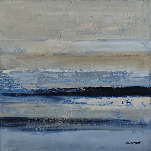 Remanescence - Peinture abstraite originale - Paysage | Oil And Acrylic Painting in Paintings by Sophie DUMONT.. Item made of canvas compatible with minimalism and contemporary style