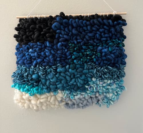 Blue Sky Rya Loop | Tapestry in Wall Hangings by Storm Weaving