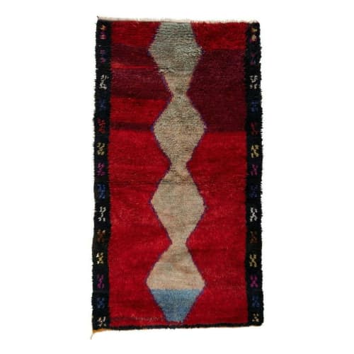 Vintage Turkish Karapinar Tulu Rug 3'5" X 6'8" | Area Rug in Rugs by Vintage Pillows Store. Item made of cotton & fiber