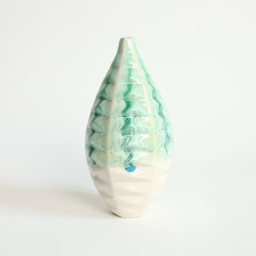Medium Bottle in Jade | Vase in Vases & Vessels by by Alejandra Design. Item made of ceramic