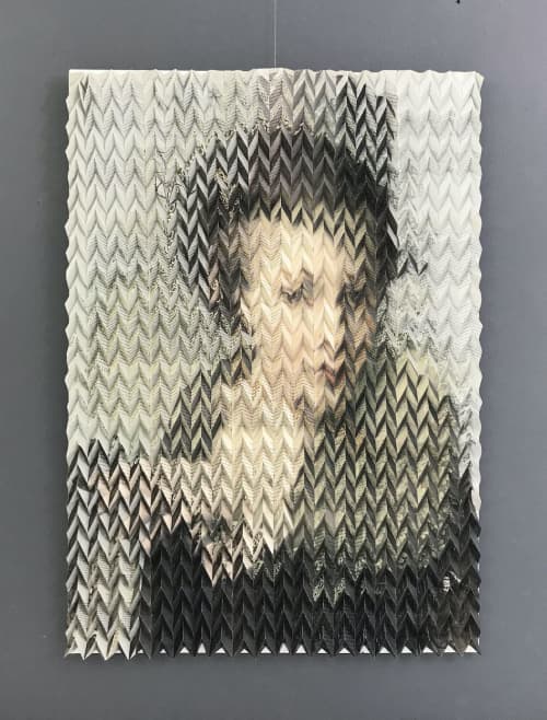Time-lapse #2 | Collage in Paintings by Paola Bazz. Item made of paper works with contemporary & eclectic & maximalism style
