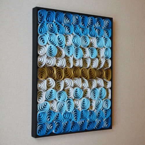 No. 23 Acoustic Diffuser Panel - Gradient Modern Abstract Wall Art | Wall Sculpture in Wall Hangings by Joseph Aurelius