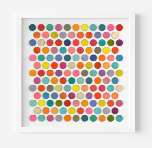 One Hundred And Thirty Seven Painted Dots Collage | Paintings by Amelia Coward