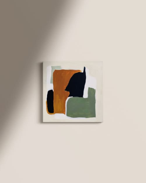"Looking Forward No. 10" - 12 x 12" | Oil And Acrylic Painting in Paintings by Cait Courneya. Item made of canvas with synthetic