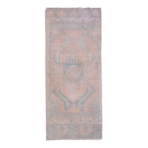 Vintage Faded Turkish Small Kitchen Rug Mat | Small Rug in Rugs by Vintage Pillows Store. Item made of cotton with fiber
