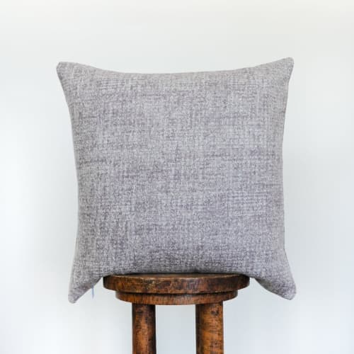Lavender Purple Speckled Wool Pillow 20x20 | Pillows by Vantage Design