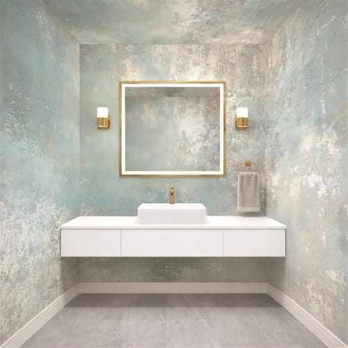 Soft Blue Plaster — Luxe Textures Luxury Wallpaper Mural | Wall Treatments by ELLE WALLS