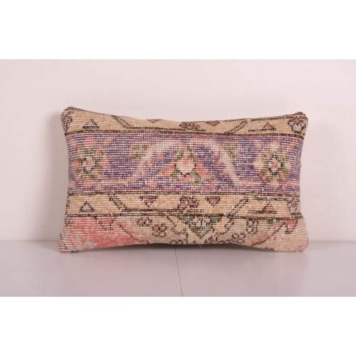Vintage Turkish Carpet Rug Pillow Cover, Tribal Design Anato | Cushion in Pillows by Vintage Pillows Store