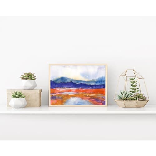 Violet Passage | Watercolor Painting in Paintings by Brazen Edwards Artist. Item made of paper