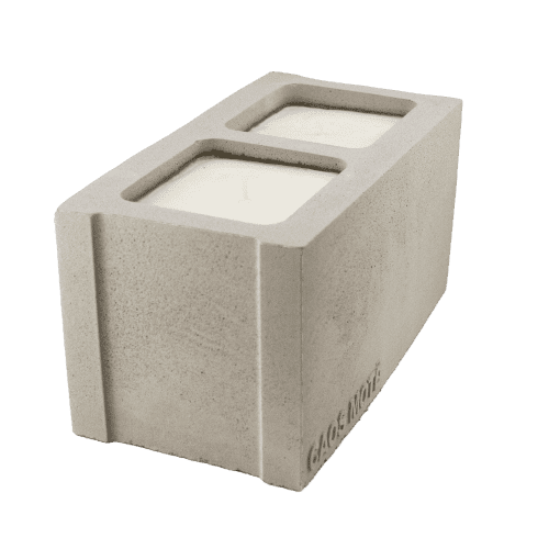 Mini Cinderblock Candle | Candle Holder in Decorative Objects by Caos Motē