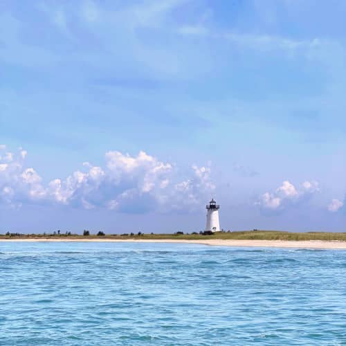 Boats' Eye View of Harbor Light | Photography by Neon Dunes by Lily Keller