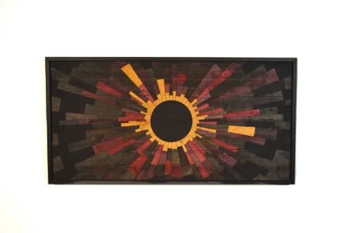 Venusian Eclipse | Wall Sculpture in Wall Hangings by StainsAndGrains. Item made of wood works with contemporary & industrial style