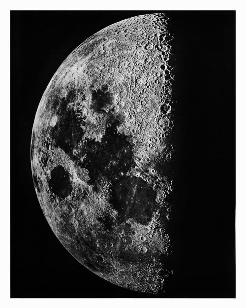 Black and White Moon Print Set, Moon Art, Art for office | Prints by Capricorn Press. Item made of paper works with boho & minimalism style