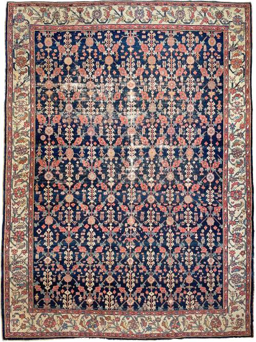 ABSOLUTE DIVINE Antique Rug | Ancient Lattice Design | Area Rug in Rugs by The Loom House. Item composed of wool and fiber