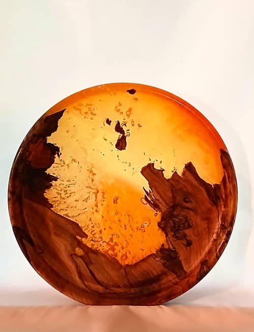 Desert Sunset Sirocco - Decorative Wood And Resin Plate | Decorative Plate in Decorative Objects by Scott Williams - Unique Originals