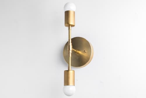 Gold Sconce Light - Brass Wall Light - Model No. 7981 | Sconces by Peared Creation. Item composed of brass