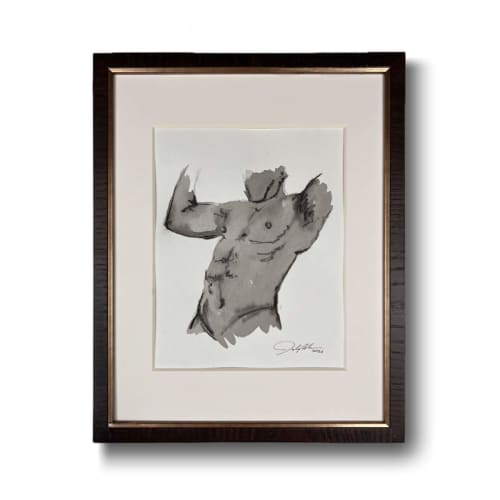Torso of Elio | Watercolor Painting in Paintings by John Velo Studio