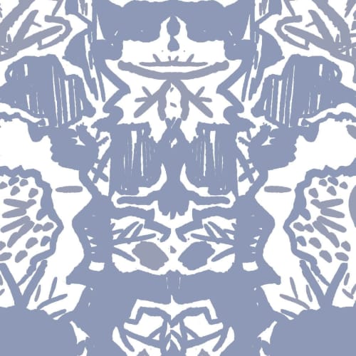 Indian Floral (XL), Neel | Fabric in Linens & Bedding by Philomela Textiles & Wallpaper. Item made of linen