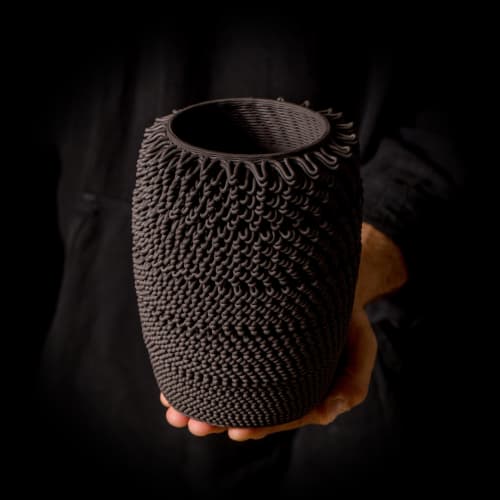 D - 0 1 0 1 - BinaryCeramics | Vase in Vases & Vessels by BinaryCeramics. Item composed of ceramic in art deco style