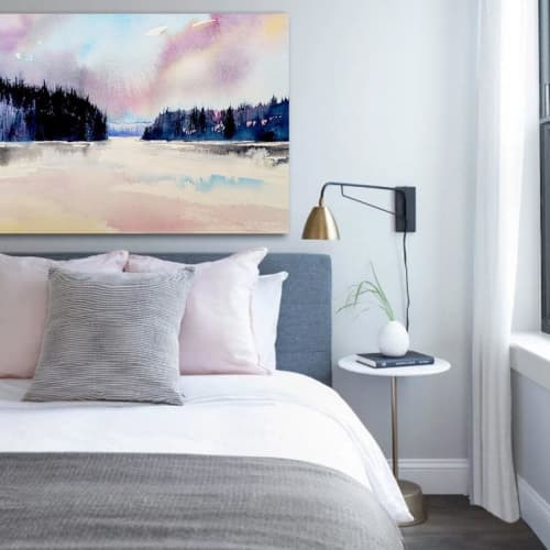 Quiet Morning | Prints by Brazen Edwards Artist. Item made of canvas with paper