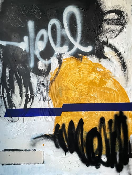 Something Profound- Total Woman Series | Mixed Media by Lizzie DiSilvestro. Item composed of canvas in art deco style