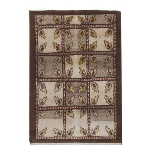 Organic Wool Floral Turkish Karapinar Tulu Rug - Shaggy Carp | Area Rug in Rugs by Vintage Pillows Store