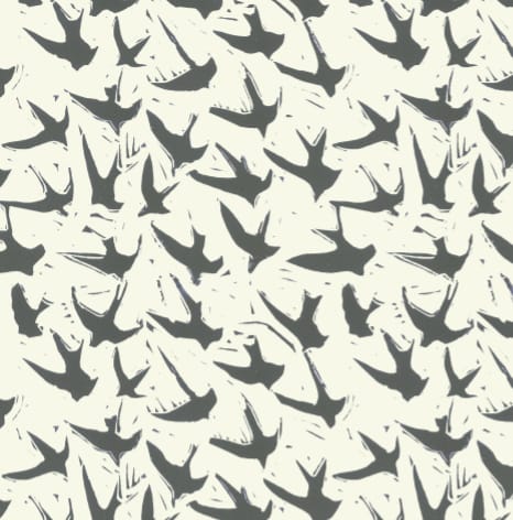 Bird By Bird, Clay | Fabric in Linens & Bedding by Philomela Textiles & Wallpaper. Item made of cotton