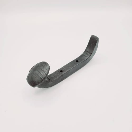 Railroad Spike Double Coat Towel Hook Hand Forged | Hardware by Element Hand Forged Hardware. Item composed of steel in rustic style