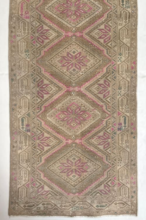 Amal | 2'5 x 9'11 | Runner Rug in Rugs by Minimal Chaos Vintage Rugs. Item made of fabric