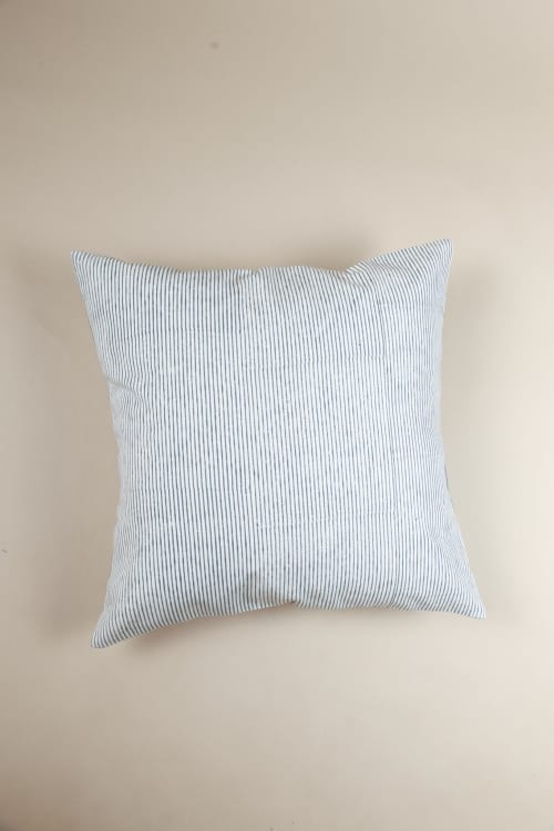 Grey Bliss Block Print Pillow | Pillows by Ninéh