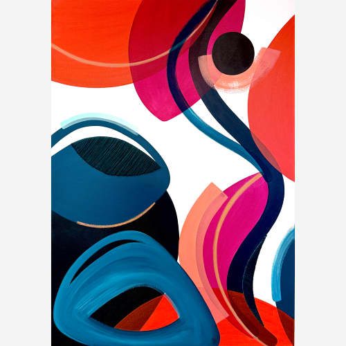 Spring sunset #3 | Mixed Media in Paintings by Laura Dujoncquoy