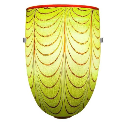 IZMIR Flush Mount Sconce | Sconces by Oggetti Designs. Item made of glass
