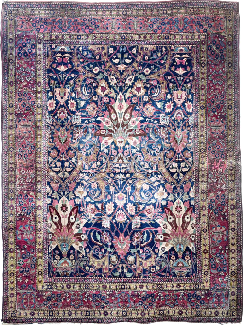 TRULY DIVINE Decorative Antique Northeast Khorassan-Mashad | Area Rug in Rugs by The Loom House. Item composed of fabric and fiber