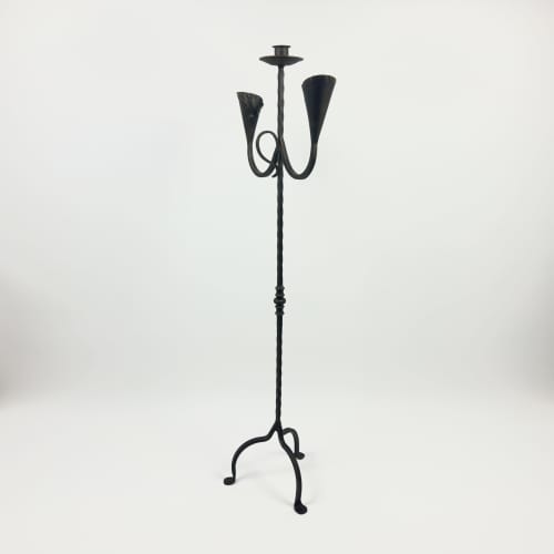 Hand Forged Iron Candelabra 48″ (123cm) | Candle Holder in Decorative Objects by edecrawzFC