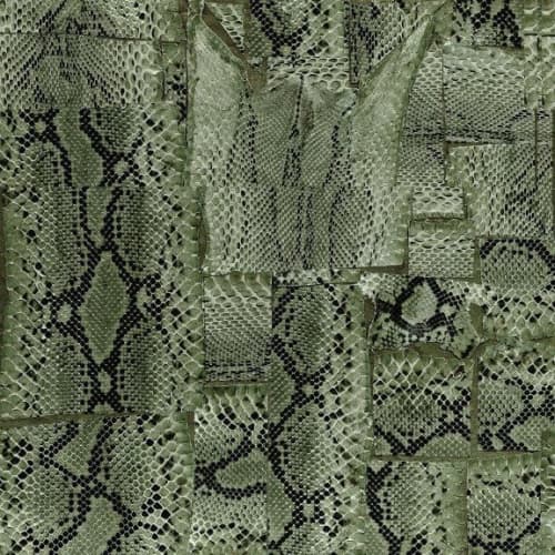 Serpentine, Pine | Fabric in Linens & Bedding by Philomela Textiles & Wallpaper. Item composed of linen