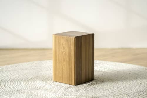 "Monolith" Side Table | Tables by THE IRON ROOTS DESIGNS. Item made of oak wood