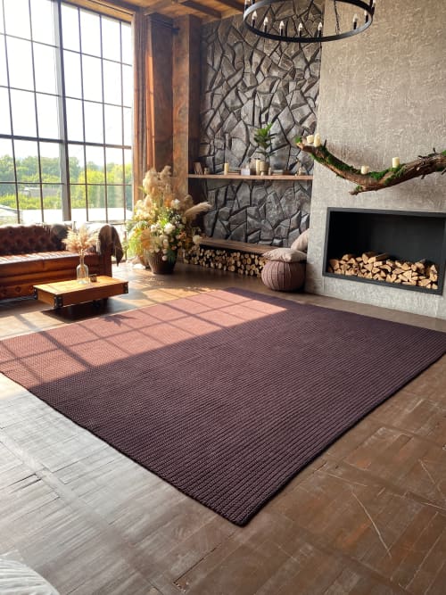 Rectangular plain rug | Area Rug in Rugs by Anzy Home. Item made of fabric